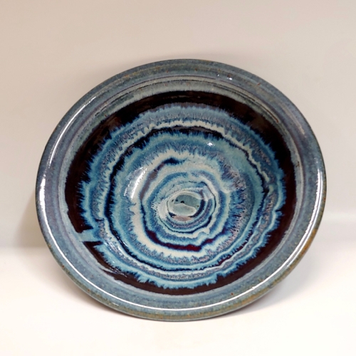 #221164 Bowl  Blue/Red/White $28 at Hunter Wolff Gallery